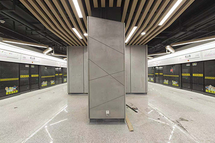 上海地铁水泥装璜板保洁项目2