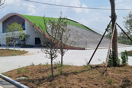 浙江平湖文旅生态园构筑房顶防水工程