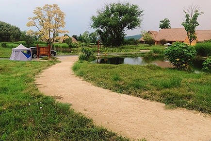 荆门良渚古城陈迹公园生态超疏水步路