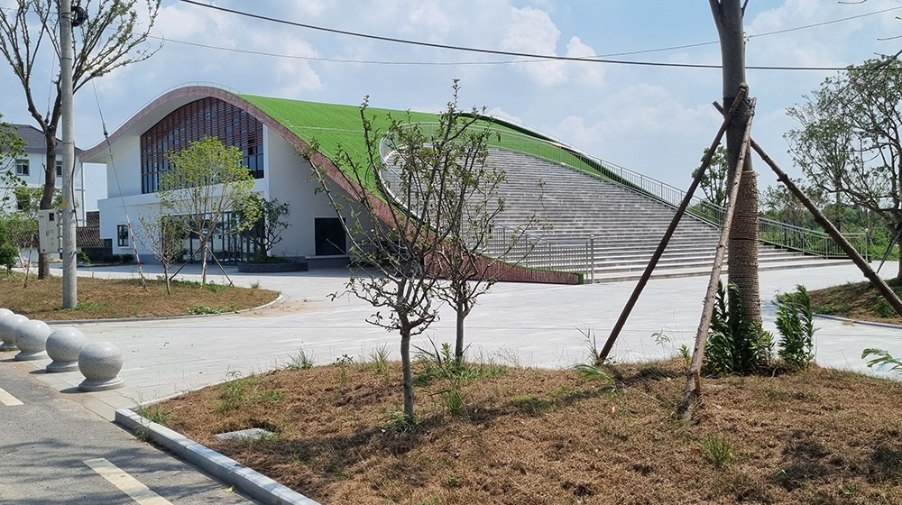 砂浆快干防水乳液-浙江平湖文旅生态园构筑房顶防水工程
