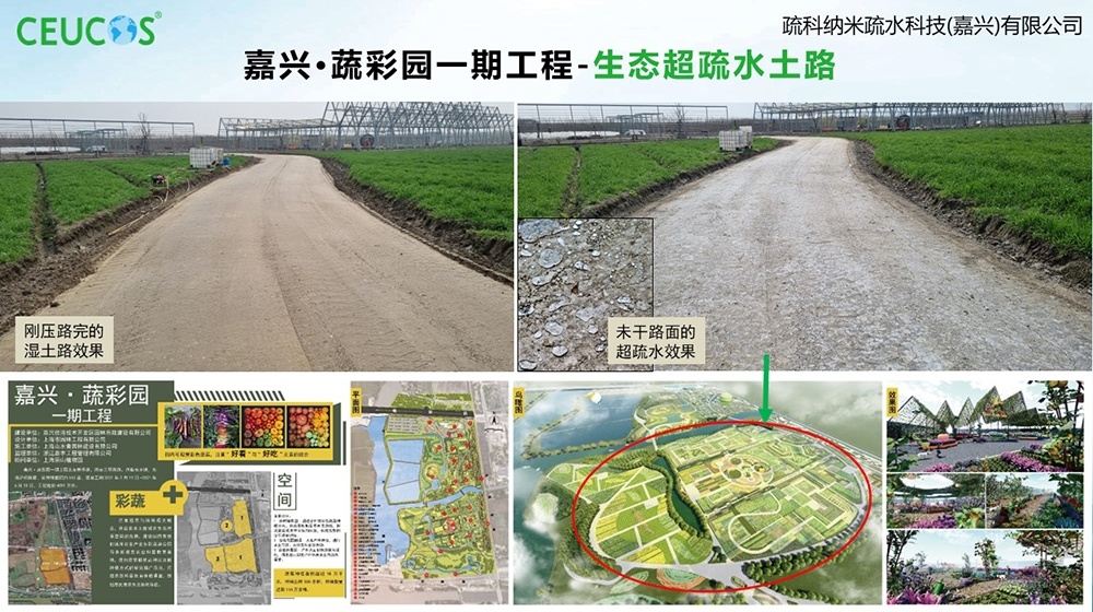 浙江黄冈蔬彩园生态超疏水土田间路